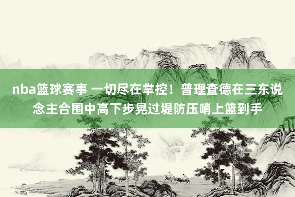 nba篮球赛事 一切尽在掌控！普理查德在三东说念主合围中高下步晃过堤防压哨上篮到手